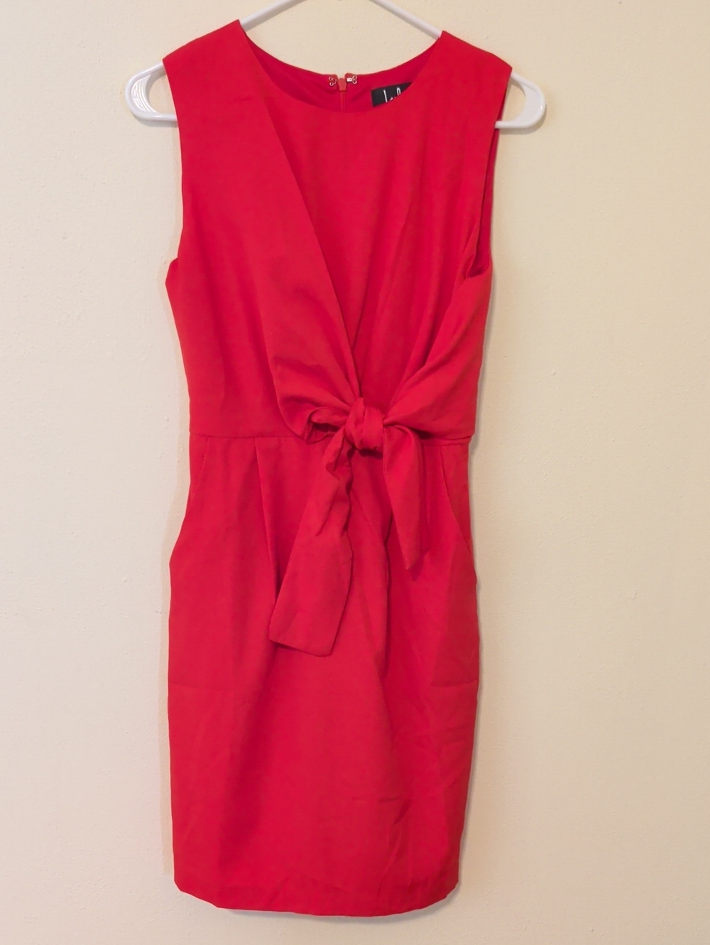 Lulu's Red Sleeveless Tie-Front Mini Dress